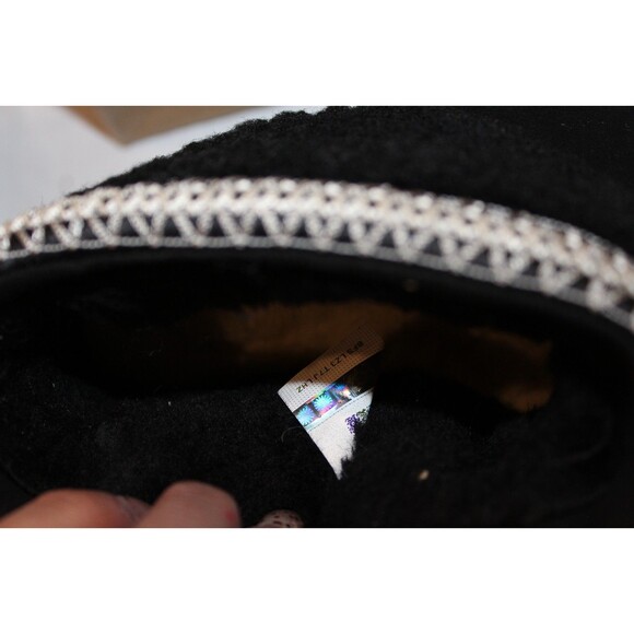 UGG Women's Classic Ultra Mini Maxi Curly Suede Shearling Lined Boots Black - Picture 5 of 7